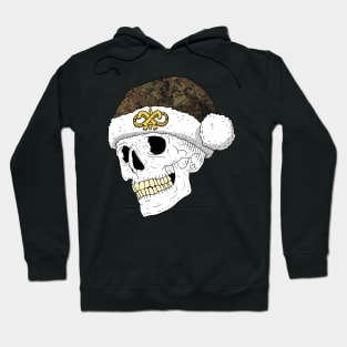 santa's skull with flecktarn camouflage. Hoodie